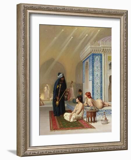 Pool in a Harem, circa 1876-Jean Leon Gerome-Framed Giclee Print