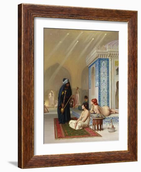 Pool in a Harem, circa 1876-Jean Leon Gerome-Framed Giclee Print