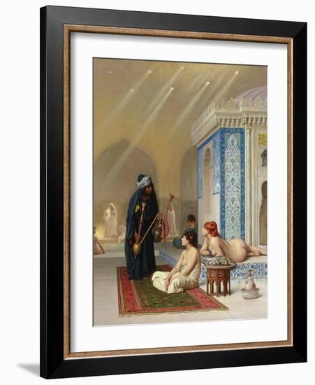 Pool in a Harem, circa 1876-Jean Leon Gerome-Framed Giclee Print