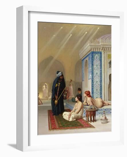 Pool in a Harem, circa 1876-Jean Leon Gerome-Framed Giclee Print