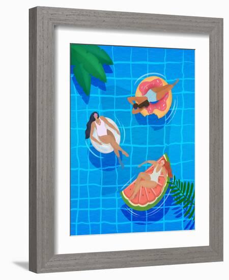 Pool Ladies-Petra Lizde-Framed Giclee Print
