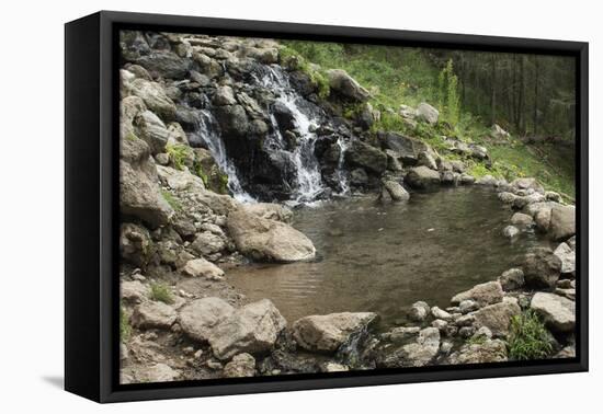 Pool of a natural Hot Spring High in the Jemez Mountains-null-Framed Premier Image Canvas