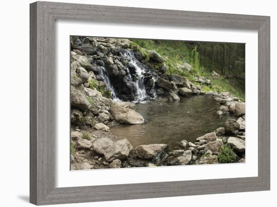 Pool of a natural Hot Spring High in the Jemez Mountains-null-Framed Photographic Print