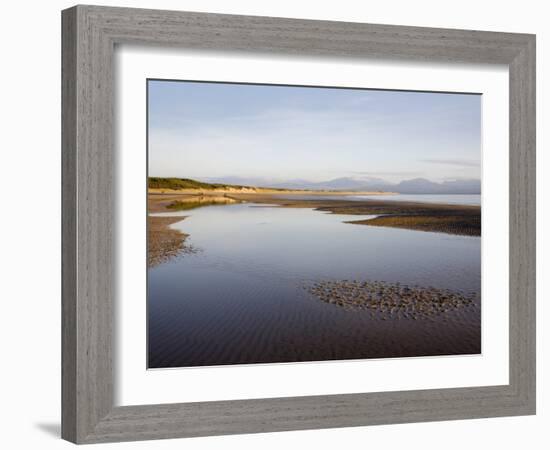 Pool on Sandy Llanddwyn Conservation Beach, Newborough, Anglesey, North Wales, UK-Pearl Bucknall-Framed Photographic Print