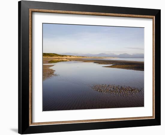 Pool on Sandy Llanddwyn Conservation Beach, Newborough, Anglesey, North Wales, UK-Pearl Bucknall-Framed Photographic Print