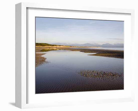 Pool on Sandy Llanddwyn Conservation Beach, Newborough, Anglesey, North Wales, UK-Pearl Bucknall-Framed Photographic Print