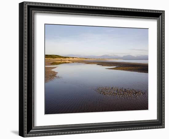 Pool on Sandy Llanddwyn Conservation Beach, Newborough, Anglesey, North Wales, UK-Pearl Bucknall-Framed Photographic Print