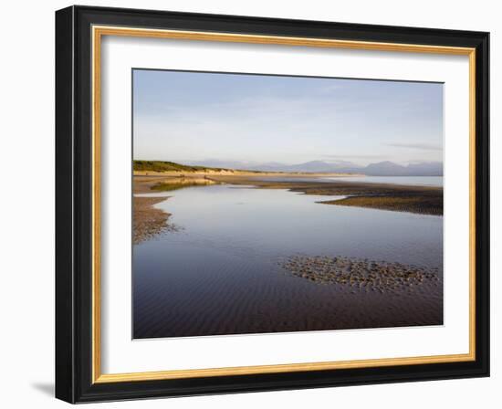 Pool on Sandy Llanddwyn Conservation Beach, Newborough, Anglesey, North Wales, UK-Pearl Bucknall-Framed Photographic Print