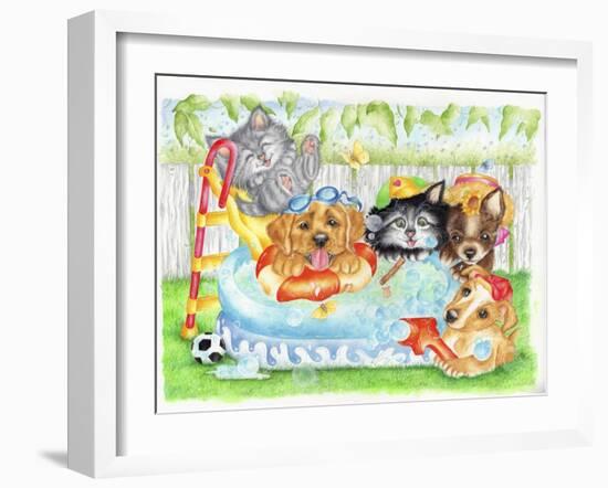 Pool Pals-Karen Middleton-Framed Giclee Print