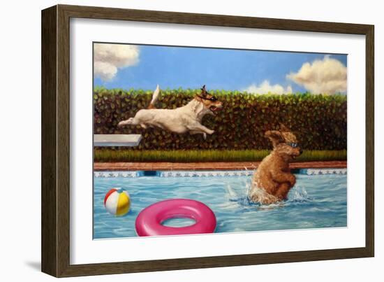 Pool Party II-Lucia Heffernan-Framed Art Print