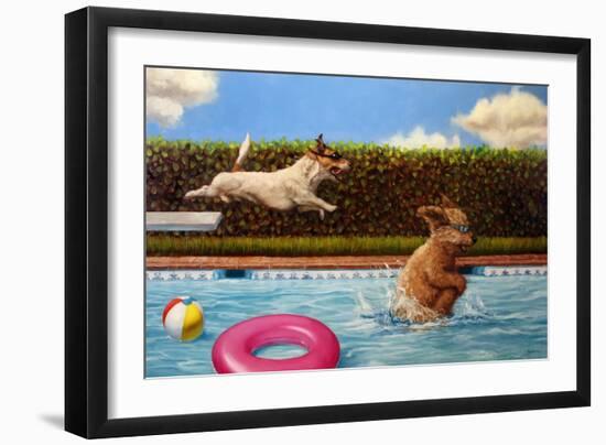 Pool Party II-Lucia Heffernan-Framed Art Print