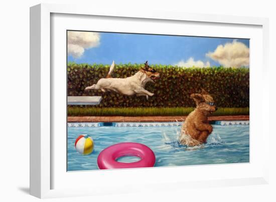 Pool Party II-Lucia Heffernan-Framed Art Print