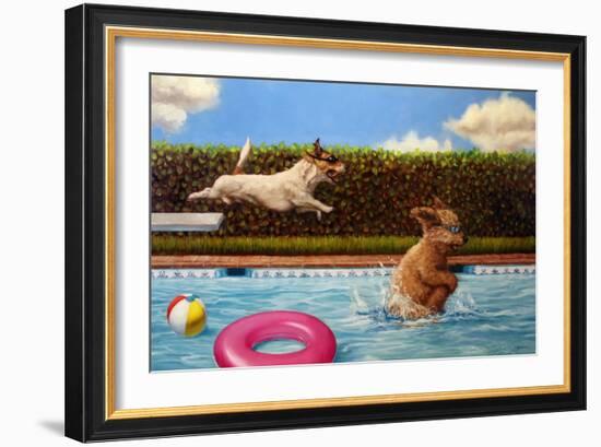 Pool Party II-Lucia Heffernan-Framed Art Print