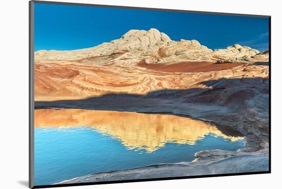 Pool Reflection and Sandstone Landscape, Vermillion Cliffs, White Pockets Wilderness, Bureau of Lan-Howie Garber-Mounted Photographic Print