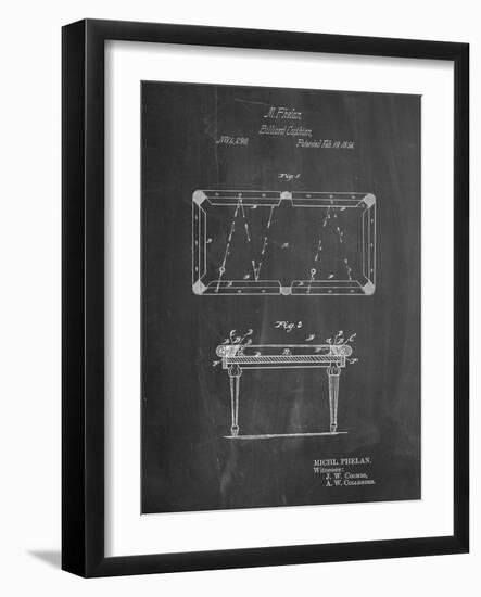 Pool Table Patent-Cole Borders-Framed Art Print