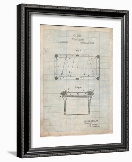 Pool Table Patent-Cole Borders-Framed Art Print