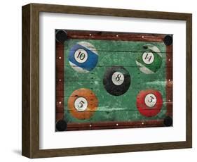 Pool Table-Jace Grey-Framed Art Print