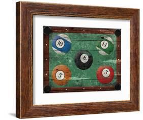 Pool Table-Jace Grey-Framed Art Print