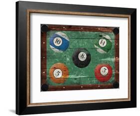 Pool Table-Jace Grey-Framed Art Print
