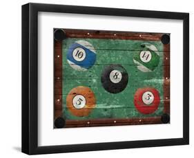 Pool Table-Jace Grey-Framed Art Print