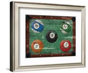 Pool Table-Jace Grey-Framed Art Print