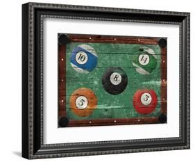 Pool Table-Jace Grey-Framed Art Print