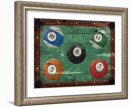 Pool Table-Jace Grey-Framed Art Print