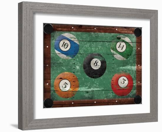 Pool Table-Jace Grey-Framed Art Print