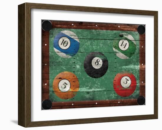 Pool Table-Jace Grey-Framed Art Print