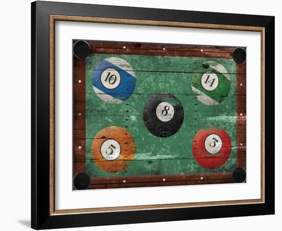 Pool Table-Jace Grey-Framed Art Print