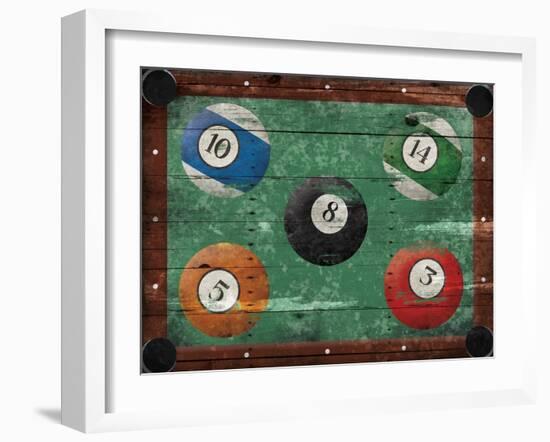 Pool Table-Jace Grey-Framed Art Print