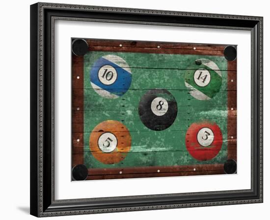 Pool Table-Jace Grey-Framed Art Print