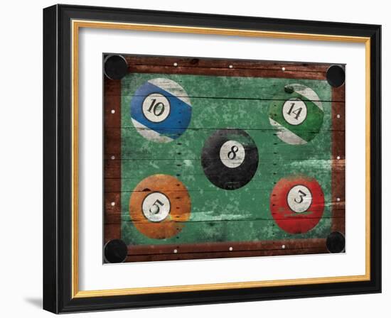 Pool Table-Jace Grey-Framed Art Print