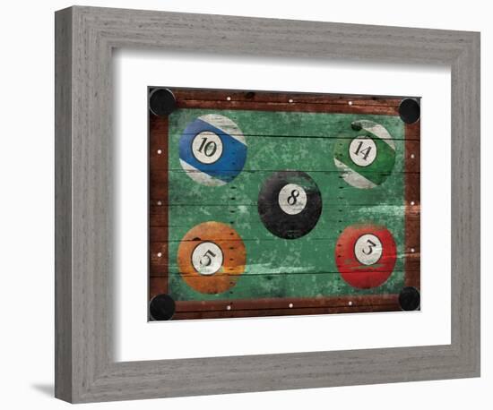 Pool Table-Jace Grey-Framed Premium Giclee Print