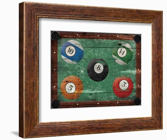 Pool Table-Jace Grey-Framed Premium Giclee Print