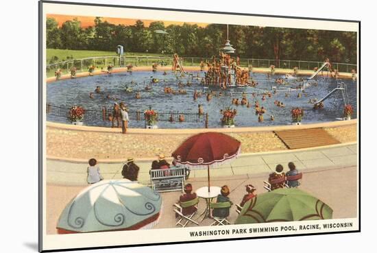 Pool, Washington Park, Racine, Wisconsin-null-Mounted Art Print