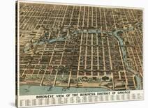 Bird’s Eye View of the Business District of Chicago, 1898-Poole Bros^-Giclee Print