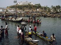 Fishermen Bringing Catch Ashore, Elmina, Ghana, West Africa, Africa-Poole David-Photographic Print