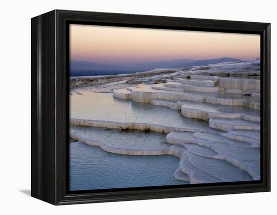 Pools at Sunset, Pamukkale, Unesco World Heritage Site, Anatolia, Turkey-Adam Woolfitt-Framed Premier Image Canvas