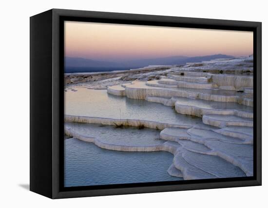 Pools at Sunset, Pamukkale, Unesco World Heritage Site, Anatolia, Turkey-Adam Woolfitt-Framed Premier Image Canvas