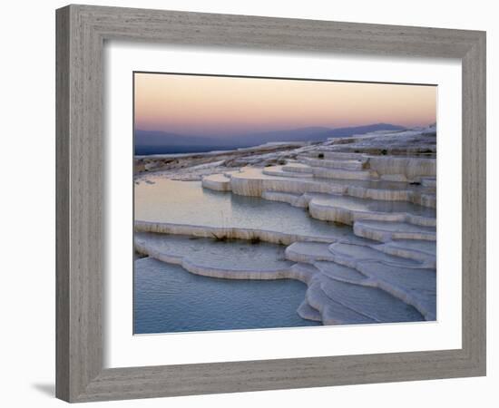 Pools at Sunset, Pamukkale, Unesco World Heritage Site, Anatolia, Turkey-Adam Woolfitt-Framed Photographic Print