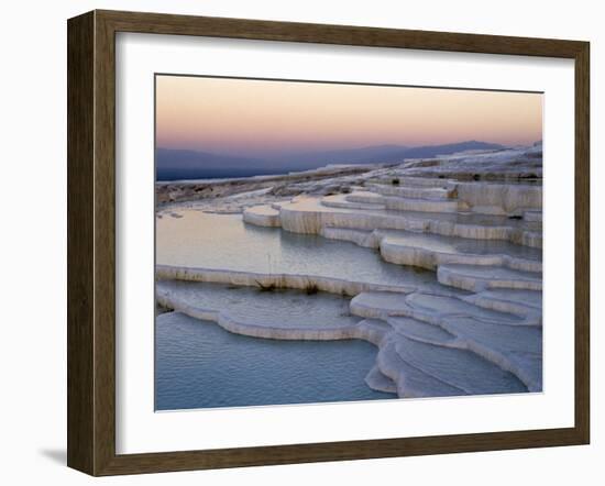 Pools at Sunset, Pamukkale, Unesco World Heritage Site, Anatolia, Turkey-Adam Woolfitt-Framed Photographic Print