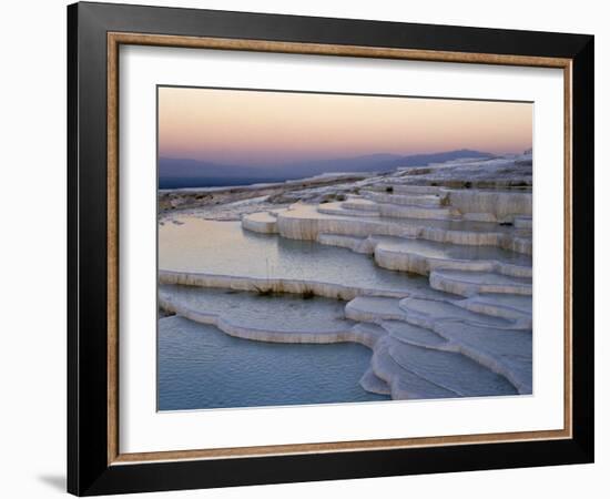 Pools at Sunset, Pamukkale, Unesco World Heritage Site, Anatolia, Turkey-Adam Woolfitt-Framed Photographic Print