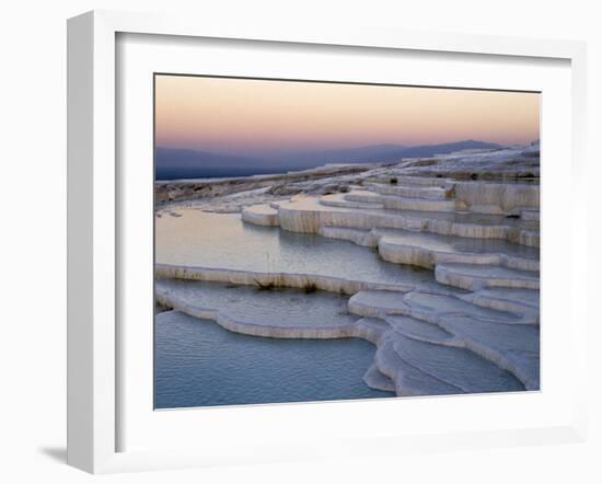 Pools at Sunset, Pamukkale, Unesco World Heritage Site, Anatolia, Turkey-Adam Woolfitt-Framed Photographic Print