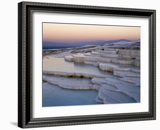 Pools at Sunset, Pamukkale, Unesco World Heritage Site, Anatolia, Turkey-Adam Woolfitt-Framed Photographic Print