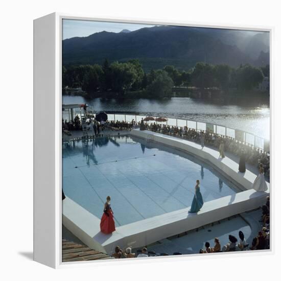 Poolside Fashion Show at the Broadmoor Hotel as Part of 'French Week,' Colorado Springs, Co, 1959-Allan Grant-Framed Premier Image Canvas