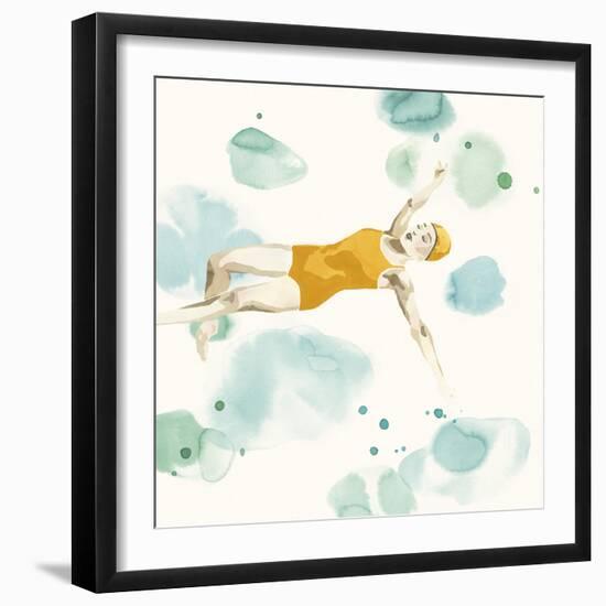 Poolside Party - Laze-Aurora Bell-Framed Giclee Print