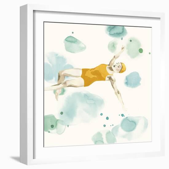 Poolside Party - Laze-Aurora Bell-Framed Giclee Print