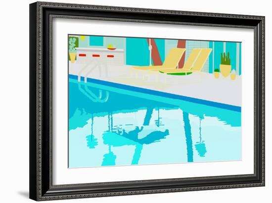 Poolside-Jen Bucheli-Framed Art Print