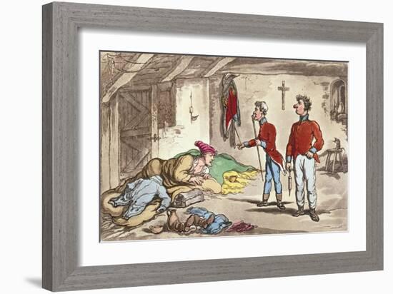 Poor Johnny on the Sick List-Thomas Rowlandson-Framed Giclee Print